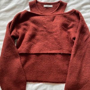 oak and fort two piece sweater